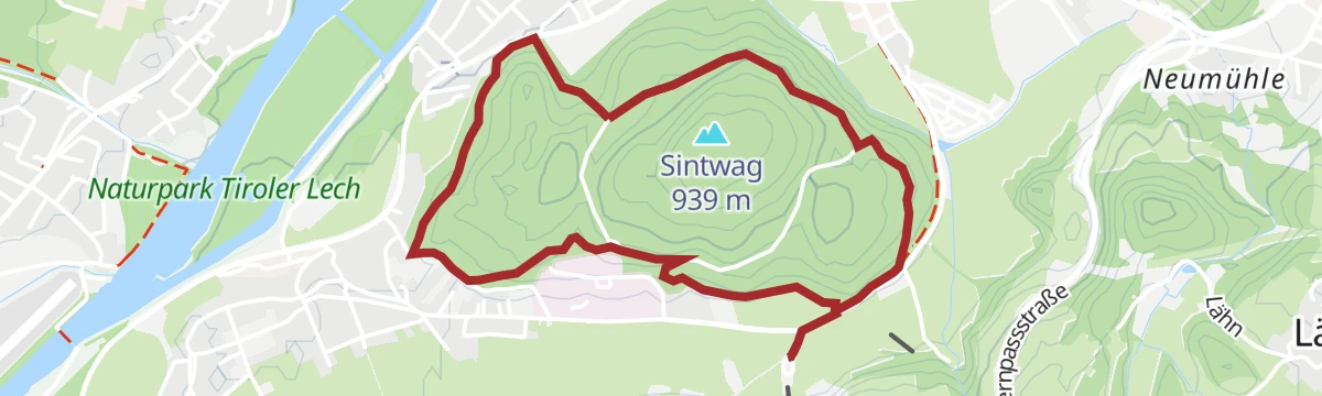 Route map: Rundwanderung über das Sintwag Höhenplateau